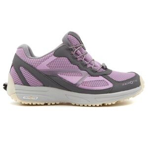 ZeroTie Hands Free Sneakers Size 8.5 Purple Gray Pull On Tying Mechanism On Back